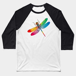 Colorful Dragon Fly Baseball T-Shirt